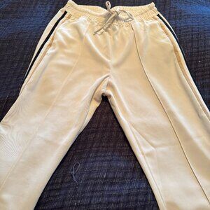 Reiss Wide Leg Pull On Trousers in Cream